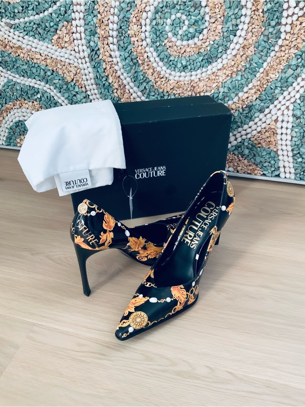 Versace Jeans Couture Black Sadie Heels